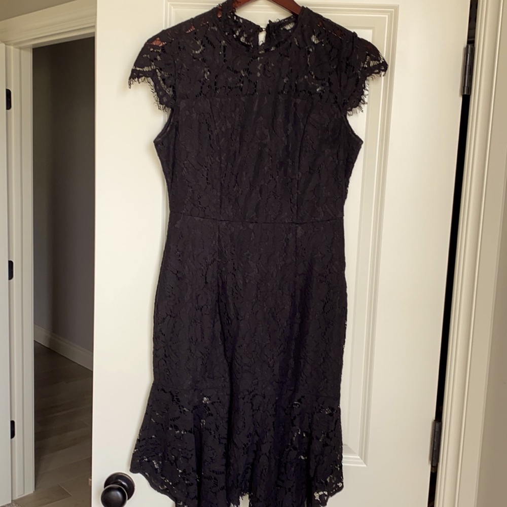 Boutique black lace cocktail dress